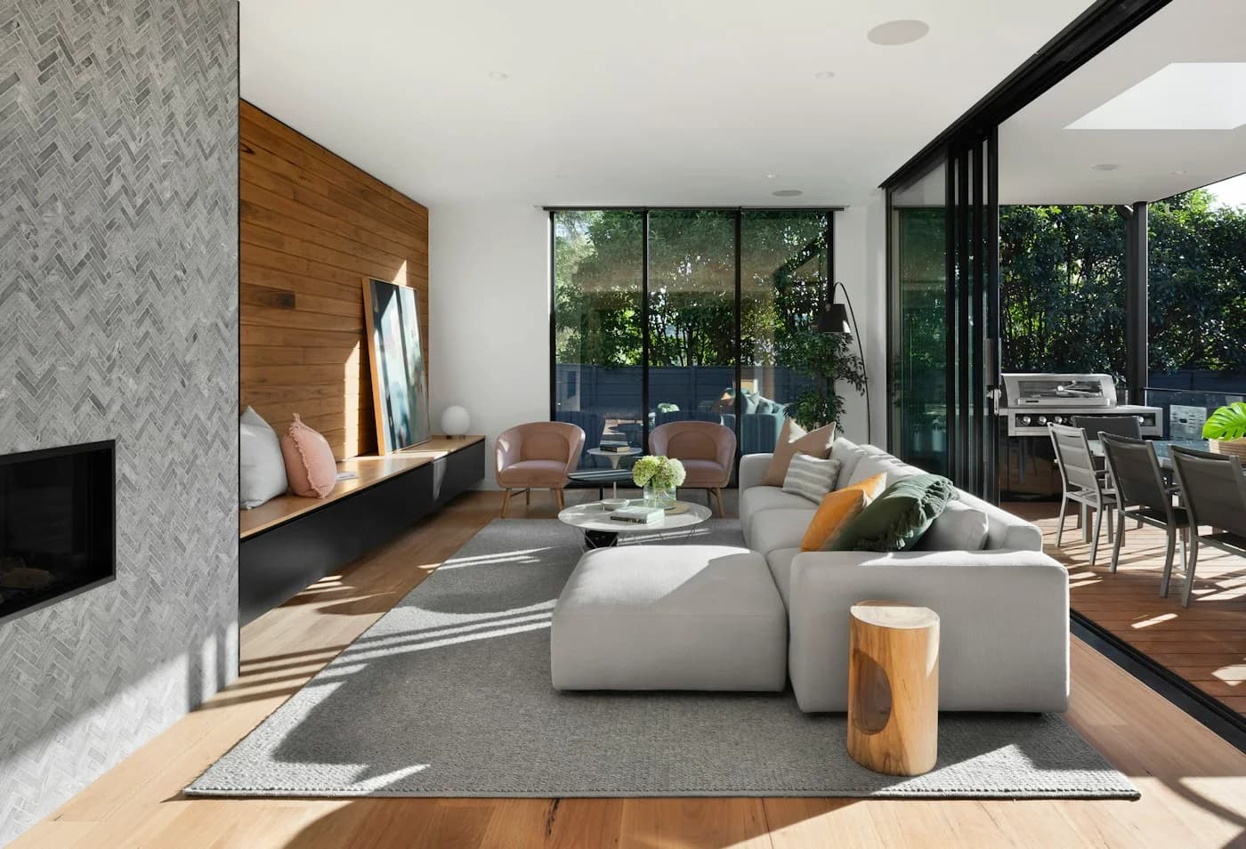 Modern building with large glass openings